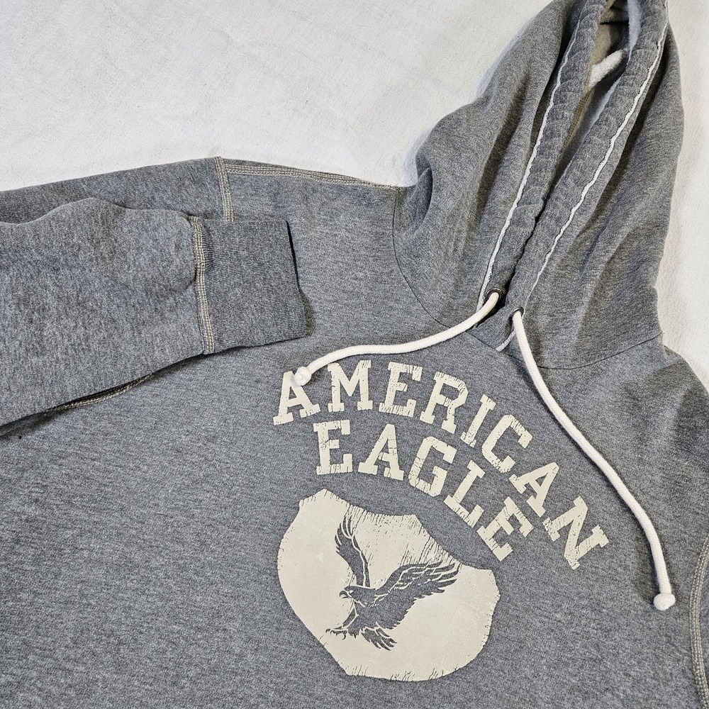 American Eagle Gray Hoodie Sweatshirt Mens Size‎ XXL Hooded